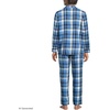 image:imageLands End Mens Flannel Pajama SetMuted Cobalt Blue Plaid