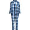 image:imageLands End Mens Flannel Pajama SetMuted Cobalt Blue Plaid