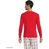 image:imageLands End Mens Knit Rib Pajama HenleyCompass Red