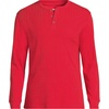 image:imageLands End Mens Knit Rib Pajama HenleyCompass Red