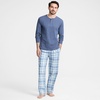 image:imageLands End Mens Knit Rib Pajama HenleyNightfall Blue
