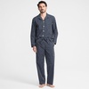 image:imageLands End Mens Long Sleeve Essential Pajama SetRadiant NavyWhite Stripe