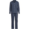 image:imageLands End Mens Long Sleeve Essential Pajama SetRadiant NavyWhite Stripe
