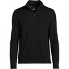 image:imageLands End Mens Long Sleeve Fine Gauge Cotton Quarter Zip SweaterBlack