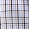 image:imageLands End Mens Traditional Fit Solid No Iron AmericanGrown Supima Pinpoint Buttondown Collar Dress ShirtBrownBlue Sky Plaid