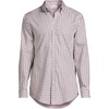 image:imageLands End Mens Traditional Fit Solid No Iron AmericanGrown Supima Pinpoint Buttondown Collar Dress ShirtBurgundyMauve Multi Check