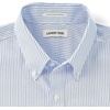 image:imageLands End Mens Traditional Fit Solid No Iron AmericanGrown Supima Pinpoint Buttondown Collar Dress ShirtMuted CobaltNavy Stripe