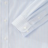 image:imageLands End Mens Traditional Fit Solid No Iron AmericanGrown Supima Pinpoint Buttondown Collar Dress ShirtMuted CobaltNavy Stripe