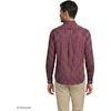 image:imageMens Traditional Fit Long Sleeve Travel Kit ShirtBurgundyCoffeeTaupe Plaid