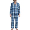 image:imageLands End Mens Flannel Pajama SetMuted Cobalt Blue Plaid