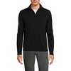 image:imageLands End Mens Long Sleeve Fine Gauge Cotton Quarter Zip SweaterBlack