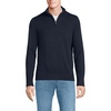 image:imageLands End Mens Long Sleeve Fine Gauge Cotton Quarter Zip SweaterRadiant Navy