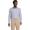 image:imageLands End Mens Traditional Fit Solid No Iron AmericanGrown Supima Pinpoint Buttondown Collar Dress ShirtBrownBlue Sky Plaid