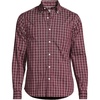 image:imageLands End Mens Wrinkle Resistant Dress ShirtBurgundyCoffeeTaupe Plaid