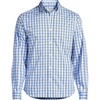 image:imageLands End Mens Wrinkle Resistant Dress ShirtRadiant NavyClear Blue Plaid