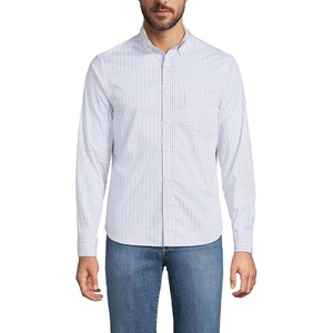 image:imageMens Traditional Fit Long Sleeve Travel Kit ShirtBourbonWhite Plaid