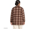 image:imageLands End Boucle Fleece CoatRich Coffee Tonal Plaid