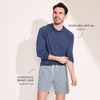 image:imageLands End Mens Cooling Long Sleeve UPF 50 Hooded Swim Tee Rash GuardDeep Sea Navy Heather