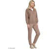 image:imageLands End Womens Serious Sweats Relaxed Quarter Zip Pullover SweatshirtCocoa