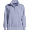 image:imageLands End Womens Serious Sweats Relaxed Quarter Zip Pullover SweatshirtFrosted Periwinkle