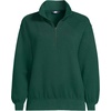 image:imageLands End Womens Serious Sweats Relaxed Quarter Zip Pullover SweatshirtPine