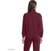 image:imageLands End Womens Serious Sweats Relaxed Quarter Zip Pullover SweatshirtRich Burgundy