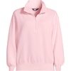 image:imageLands End Womens Serious Sweats Relaxed Quarter Zip Pullover SweatshirtSea Salt Pink