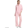 image:imageLands End Womens Serious Sweats Relaxed Quarter Zip Pullover SweatshirtSea Salt Pink