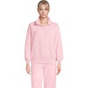 image:imageLands End Womens Serious Sweats Relaxed Quarter Zip Pullover SweatshirtSea Salt Pink