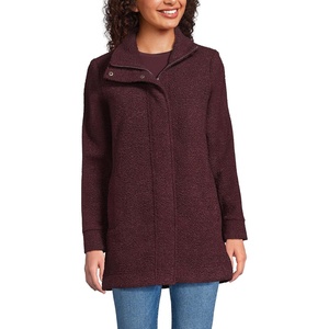 image:imageLands End Boucle Fleece CoatLush Burgundy