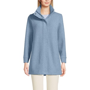 image:imageLands End Boucle Fleece CoatPale Slate Blue