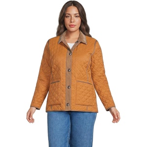 image:imageLands End Womens Reversible Barn Quilted JacketOrange GingerPlaid