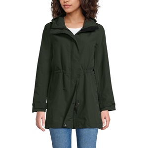 image:imageLands End Womens Squall Waterproof Hooded RaincoatDarkest Olive