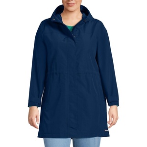image:imageLands End Womens Squall Waterproof Hooded RaincoatDeep Sea Navy