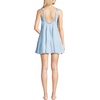 image:imageLands End Womens Cotton Gauze Metallic Tiered Mini Coverup DressSoft Sky BlueGold Metallic