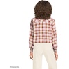 image:imageLands End Womens Cropped Flannel ShirtRich GingerAster Pink Plaid