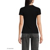 image:imageLands End Womens Drapey Rib Fitted Short Sleeve Mini TShirtBlack