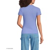 image:imageLands End Womens Drapey Rib Fitted Short Sleeve Mini TShirtLight Periwinkle