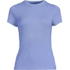 image:imageLands End Womens Drapey Rib Fitted Short Sleeve Mini TShirtLight Periwinkle