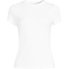 image:imageLands End Womens Drapey Rib Fitted Short Sleeve Mini TShirtWhite