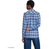 image:imageLands End Womens Flannel Boyfriend Fit Long Sleeve ShirtBright French Blue Plaid