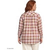 image:imageLands End Womens Flannel Boyfriend Fit Long Sleeve ShirtRich GingerAster Pink Plaid