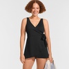 image:imageLands End Womens Side Tie Mini Swim DressBlack