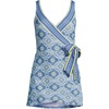 image:imageLands End Womens Side Tie Mini Swim DressLake BlueGeo Floral Border