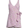 image:imageLands End Womens Side Tie Mini Swim DressPink Mini Bloom Floral