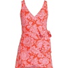 image:imageLands End Womens Side Tie Mini Swim DressRadiant Orange Floral Medley