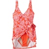 image:imageLands End Womens Side Tie Mini Swim DressRadiant Orange Floral Medley