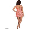 image:imageLands End Womens Side Tie Mini Swim DressRadiant Orange Floral Medley