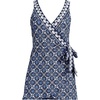 image:imageLands End Womens Side Tie Mini Swim DressSeashell GeoNavy Border