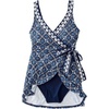image:imageLands End Womens Side Tie Mini Swim DressSeashell GeoNavy Border